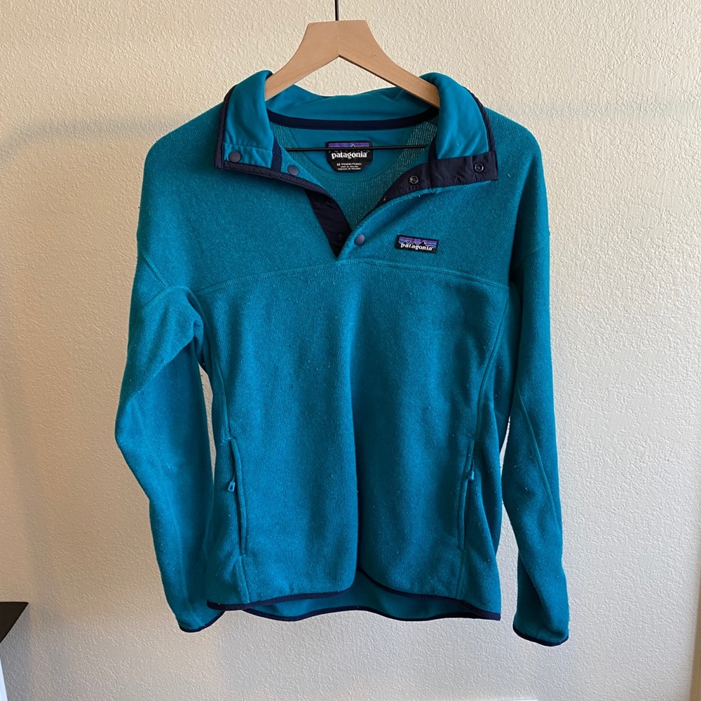 Blue Patagonia sweatshirt